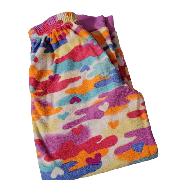 Two Circo Fuzzy Medium Girls Pajama Bottoms Pink Multicolor Bows - Picture 8 of 11